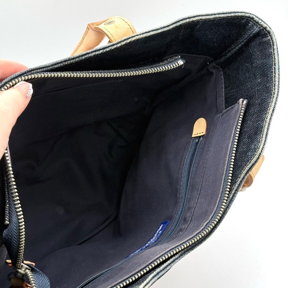 Burberry Blue Label Denim Striped Tote w/ COA ✅ Y2K Vintage - Picture 13 of 16